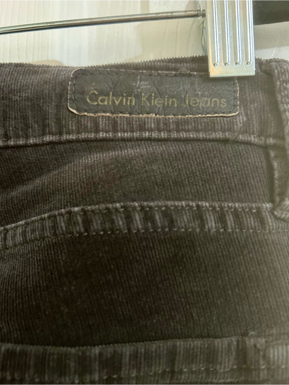 Calvin Klein Jeans Washed Black Corduroy Straight Leg Pants Size 8 - Picture 12 of 13